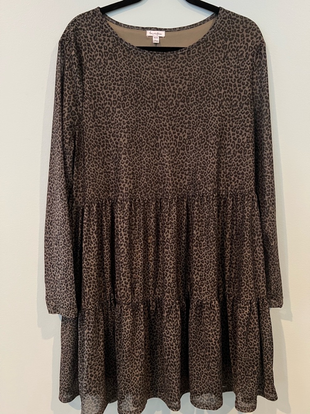 Love Fire brand Brown Leopard Print Midi Dress